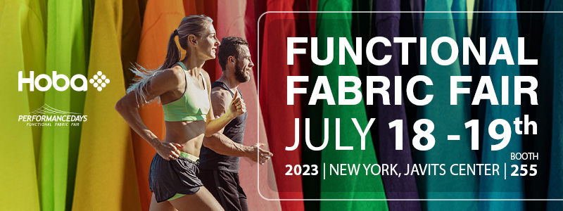 First Post-Covid Exhibition! Hoba at Functional Fabric Fair New York, July 18-19th 2023